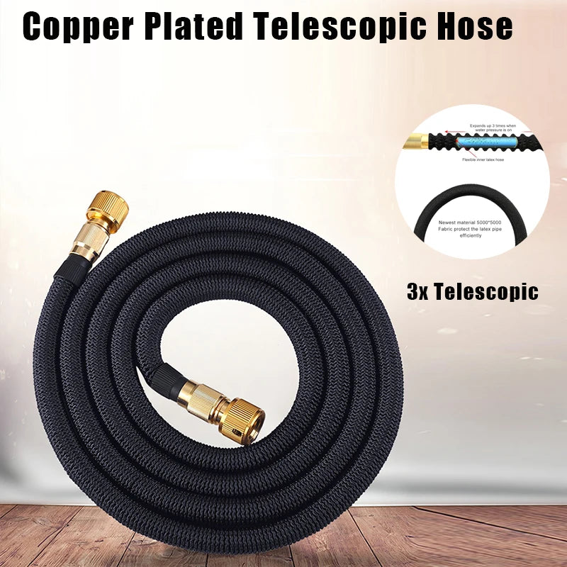 Expandable Garden Hose with Brass Connectors