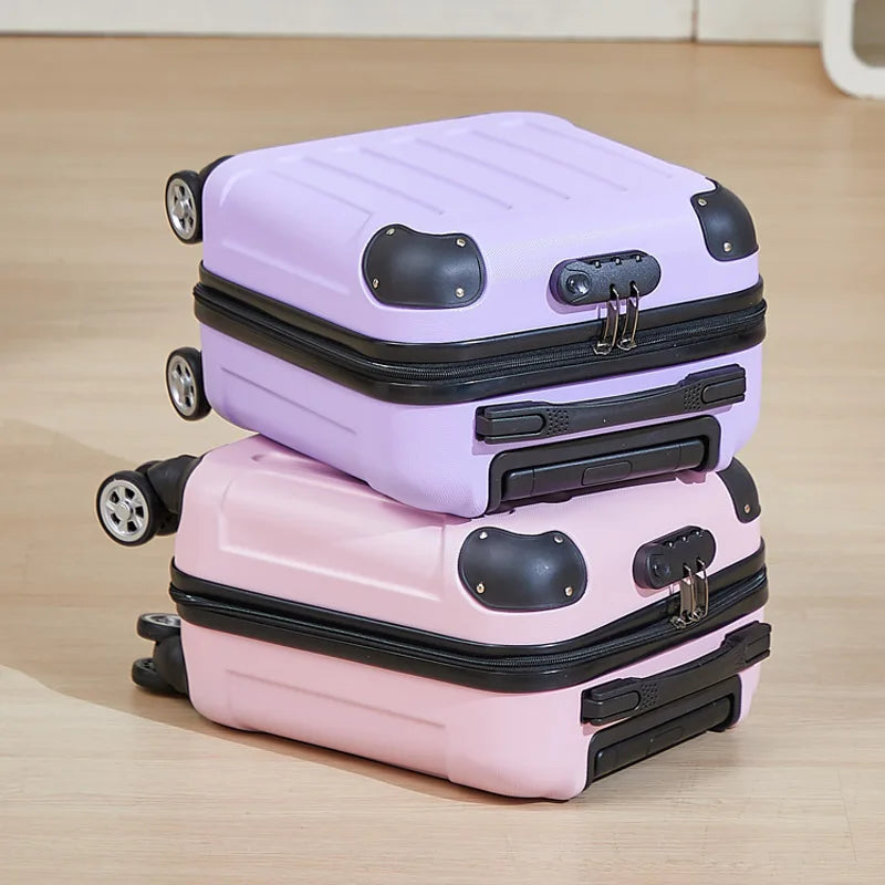 Maleta de Cabina Compacta de 14 Pulgadas con Soportes Integrados para Vaso y Teléfono