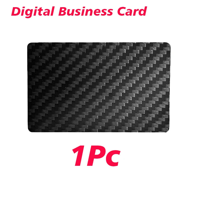 Tarjeta de Visita Digital NFC con Acabado en Fibra de Carbono