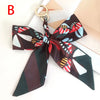 Chic Silk Bow Keychain with Ribbon Charm