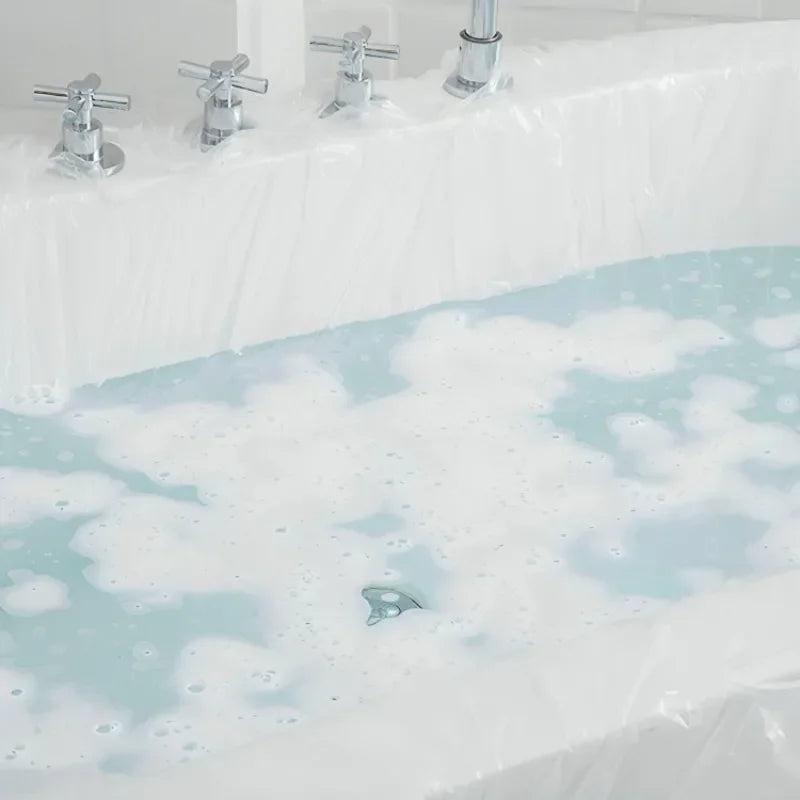 Disposable Bathtub Cover - Large Portable Bath Liner for Travel, Hotels, and Home