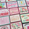 Pink Embroidered Iron-On Letter Patches for Clothing & Accessories
