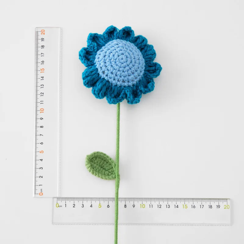 Handcrafted Crochet Tulip Bouquet – Artificial Knitted Flowers for Home Décor & Gifting
