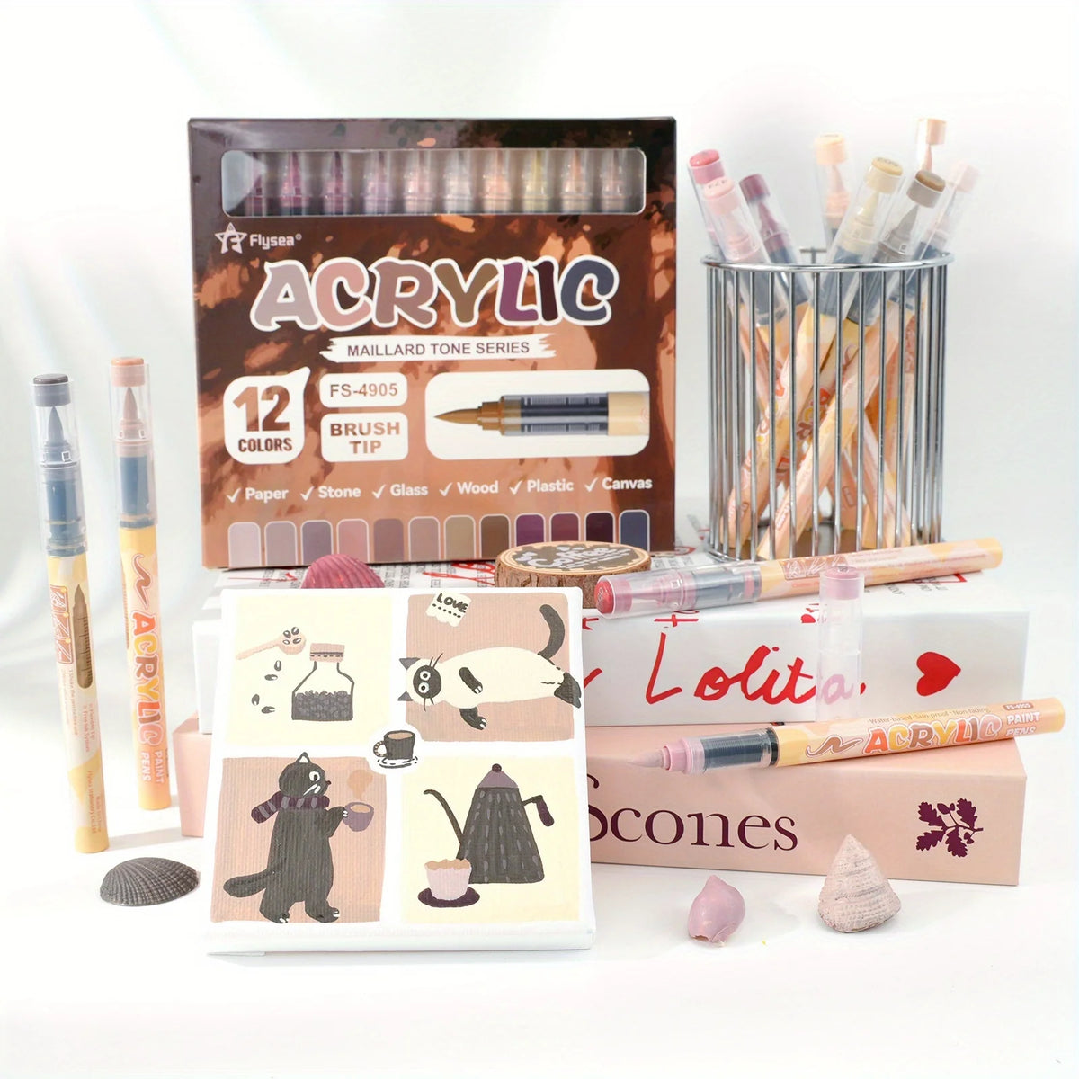 Professional Soft Tip Acrylic Marker Set