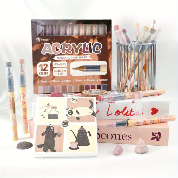 Professional Soft Tip Acrylic Marker Set