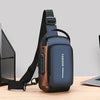 Oxford Sling Bag for Men with Zippered Phone Pocket