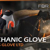 A close-up of a mechanic glove being used, showing dexterity and protection.