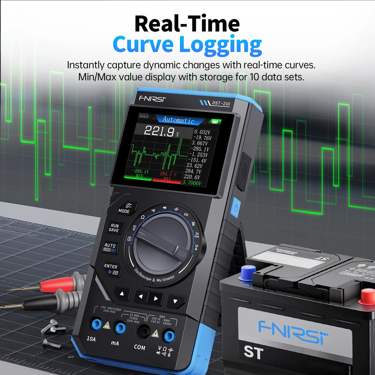 3-in-1 Digital Multimeter, Oscilloscope, and Signal Generator