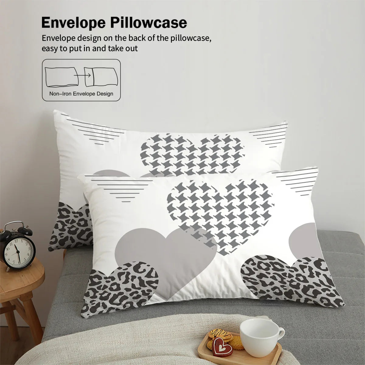 3-Piece Microfiber Comforter Set with Duvet Cover and Pillowcases