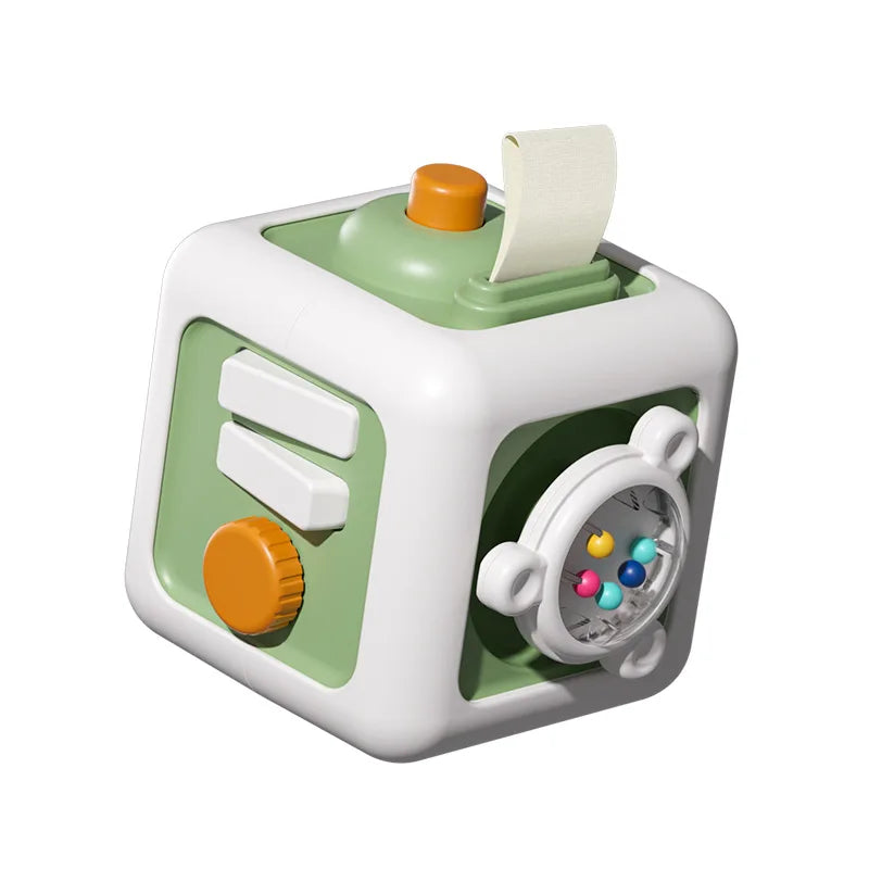 Montessori 6-in-1 Activity Cube for Toddlers – Sensory Busy Board & Learning Toy
