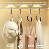 Versatile manganese steel round hooks hanging hats, ties, scarves, and bags on a clothesline