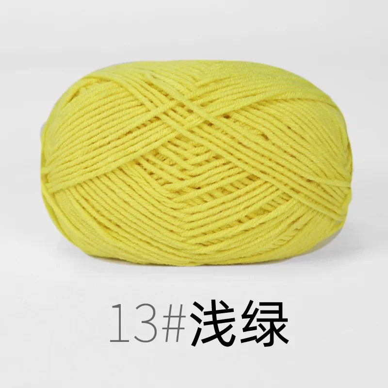 4-Ply Soft Cotton Blend Yarn for Knitting and Crochet