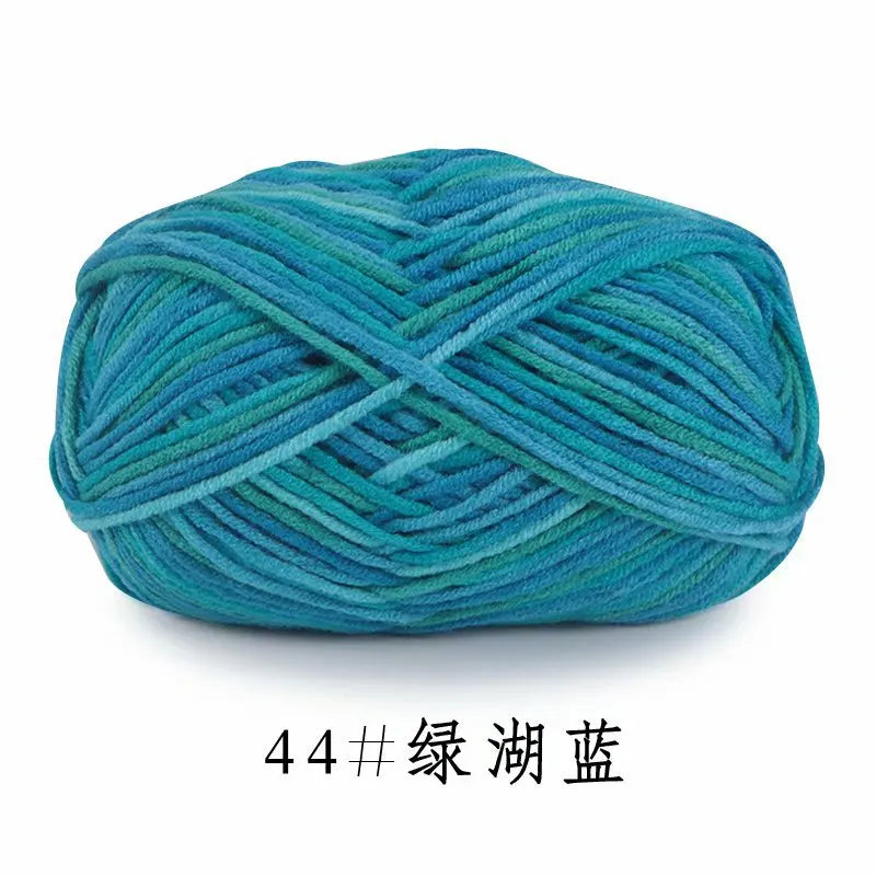 Section-Dyed Milk Cotton Yarn for Knitting and Crochet