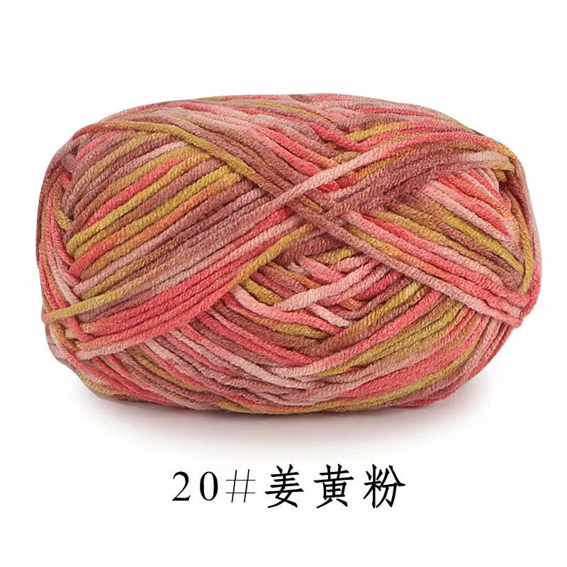 Section-Dyed Milk Cotton Yarn for Knitting and Crochet
