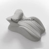 A gray ergonomic memory foam wedge pillow shown from above, highlighting its contoured shape.