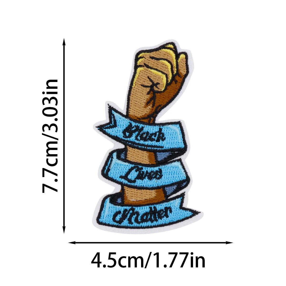 Embroidered Iron-On Patch – Stylish Black Queen Design