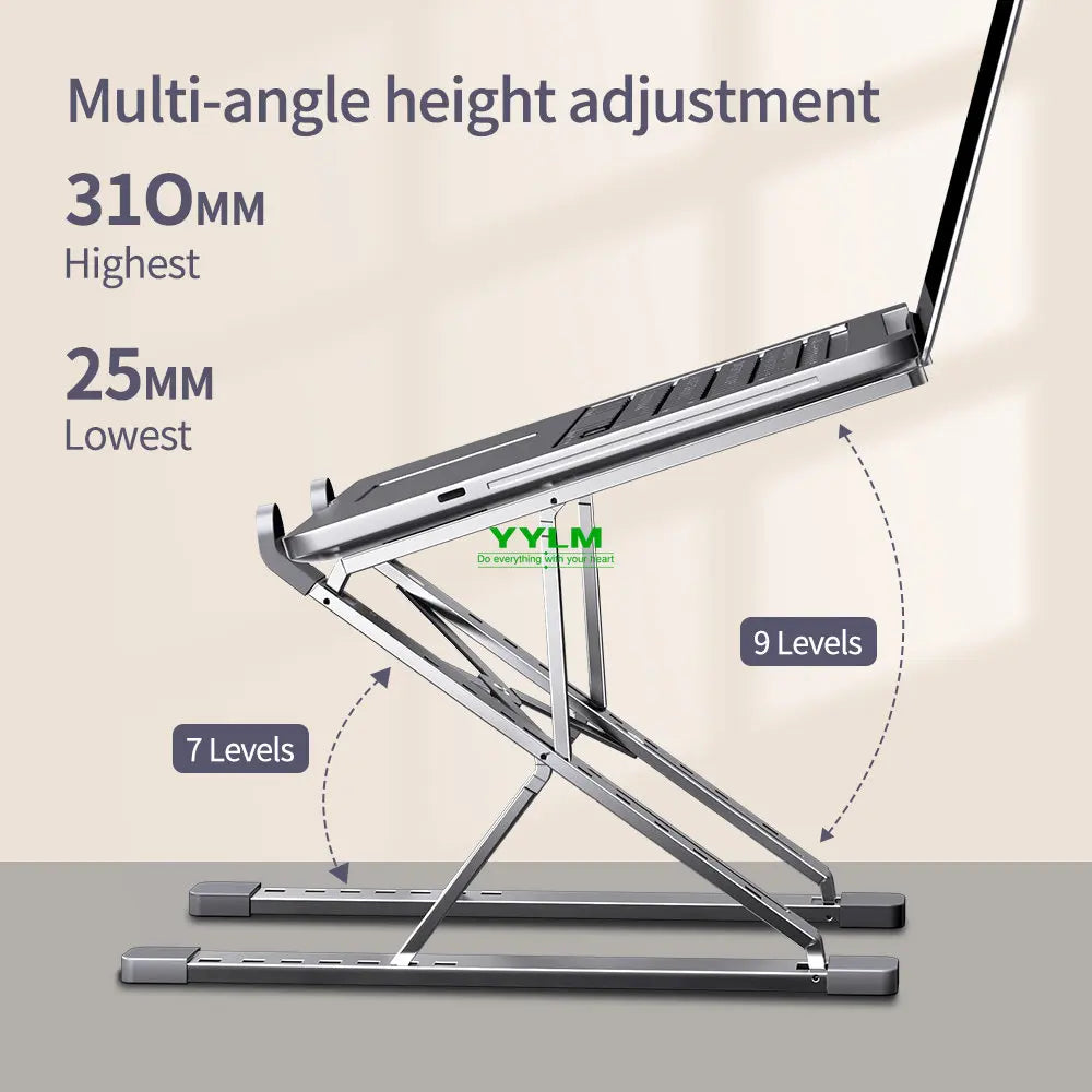 Adjustable Aluminum Laptop Stand with Cooling Design