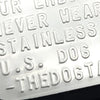 Personalized Stainless Steel Dog Tag Necklace Set - Military Style with Rubber Silencers