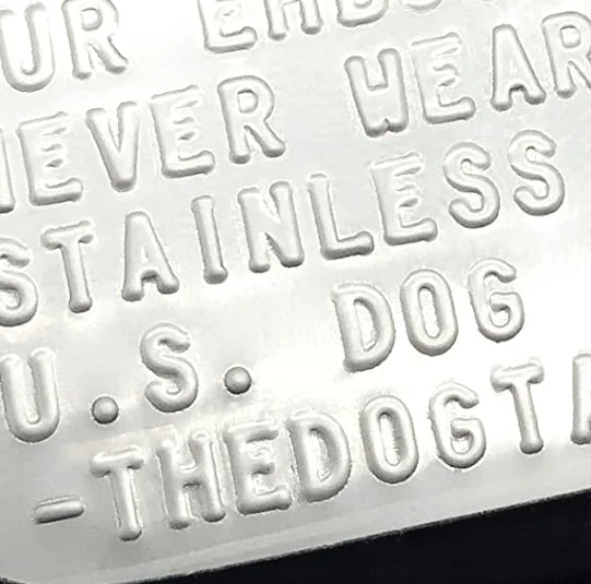 Personalized Stainless Steel Dog Tag Necklace Set - Military Style with Rubber Silencers