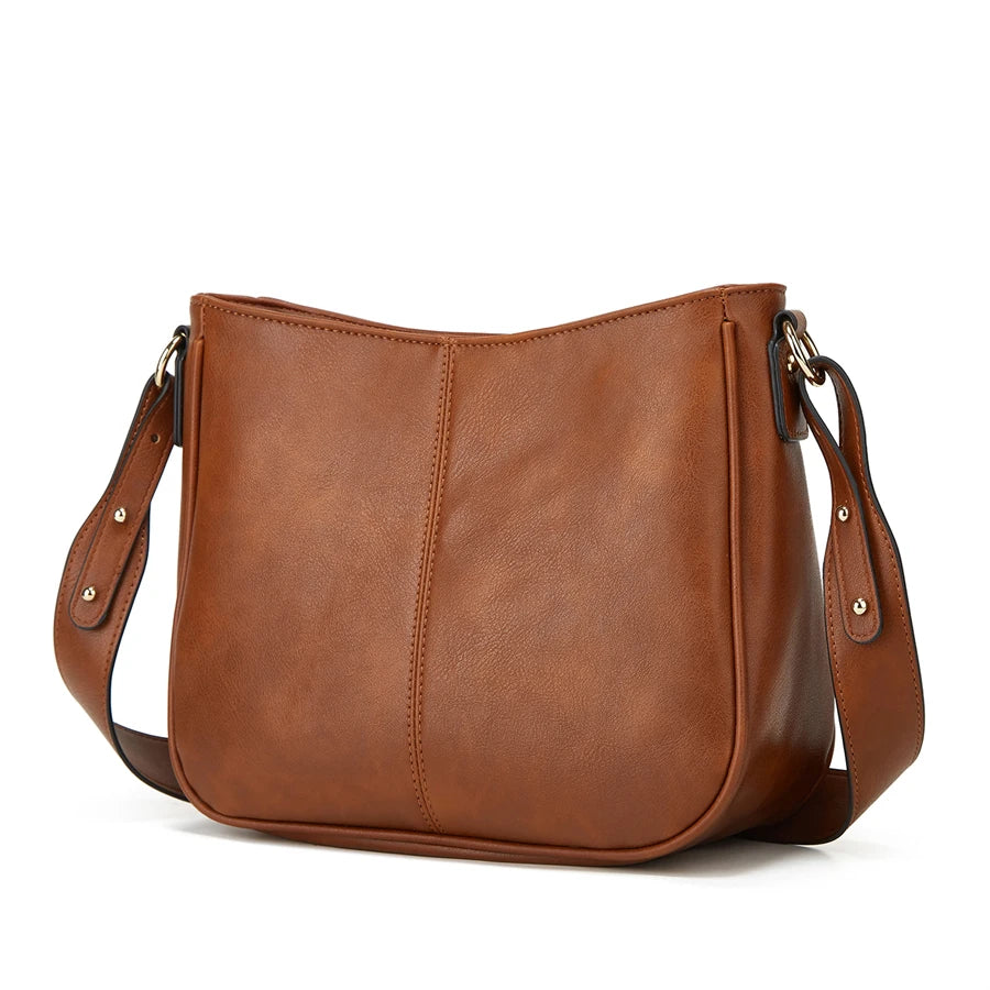 Moon Curve PU Leather Crossbody Bag