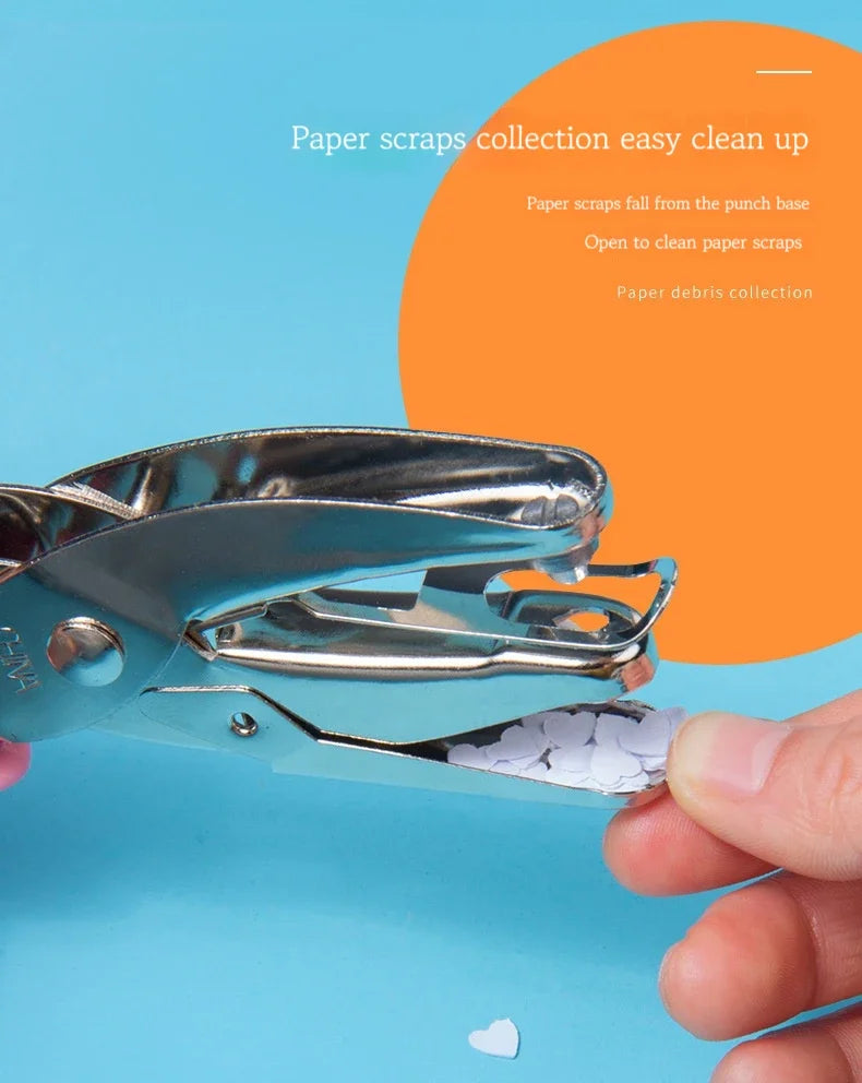 Metal Single-Hole Punch for Scrapbooking and Crafts