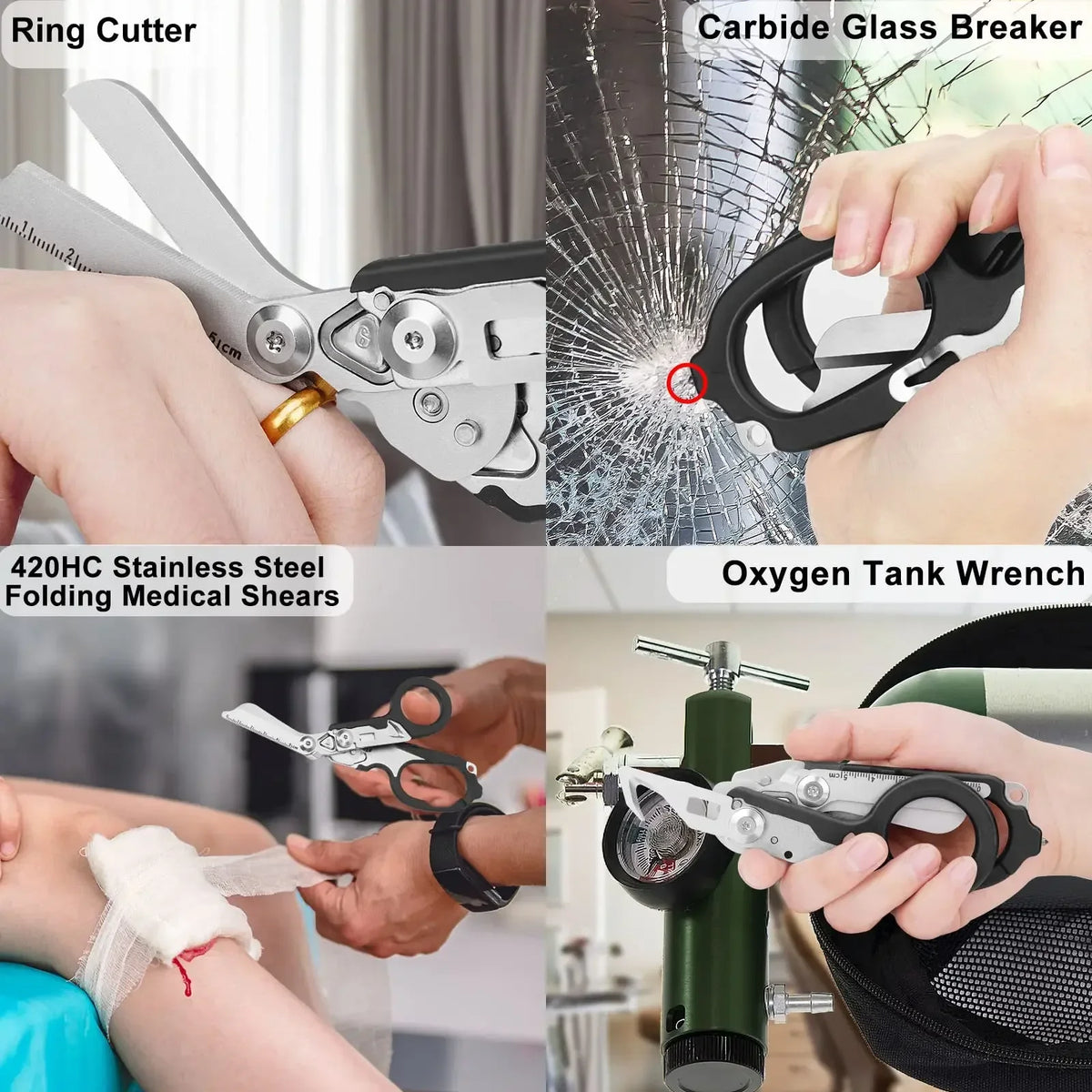 Compact Multi-Purpose Emergency Rescue Scissors