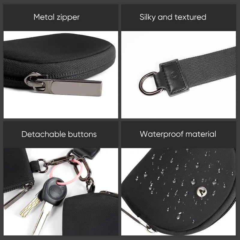 Mini Keychain Wallet with Wristlet Strap