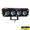 Black high-intensity LED spotlight headlight assembly with multiple lenses for off-road vehicles