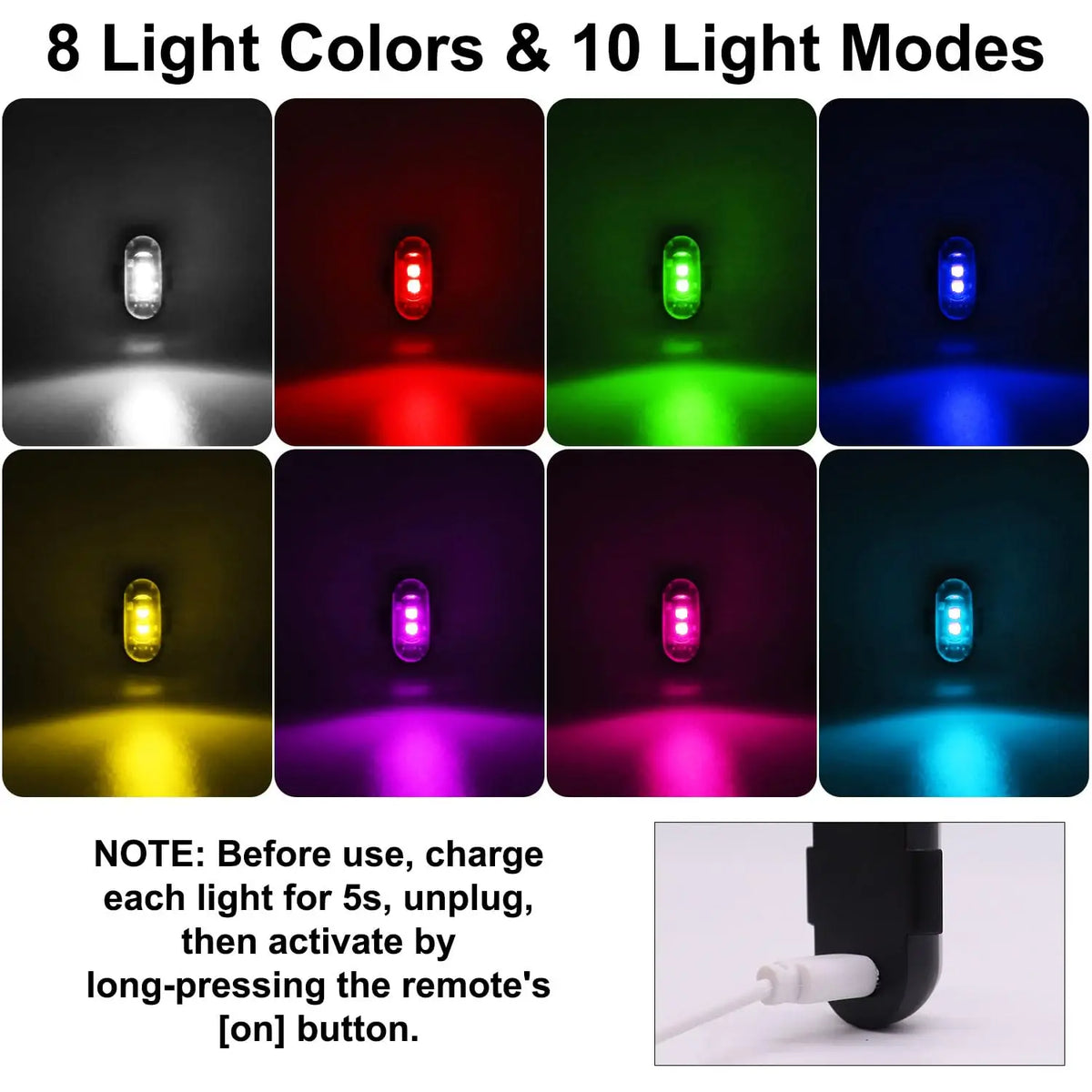 Wireless RGB LED Warning Light with Remote Control