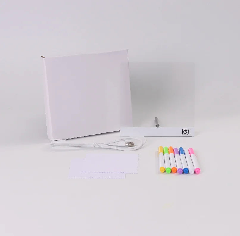 Glow Art LED Drawing Board with 7 Colors and 3 Light Modes