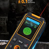 An electronic level and angle sensor device used for measuring angles with ±0.1 accuracy.