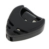 Black adhesive guitar pick holder designed to store and organize celluloid picks.