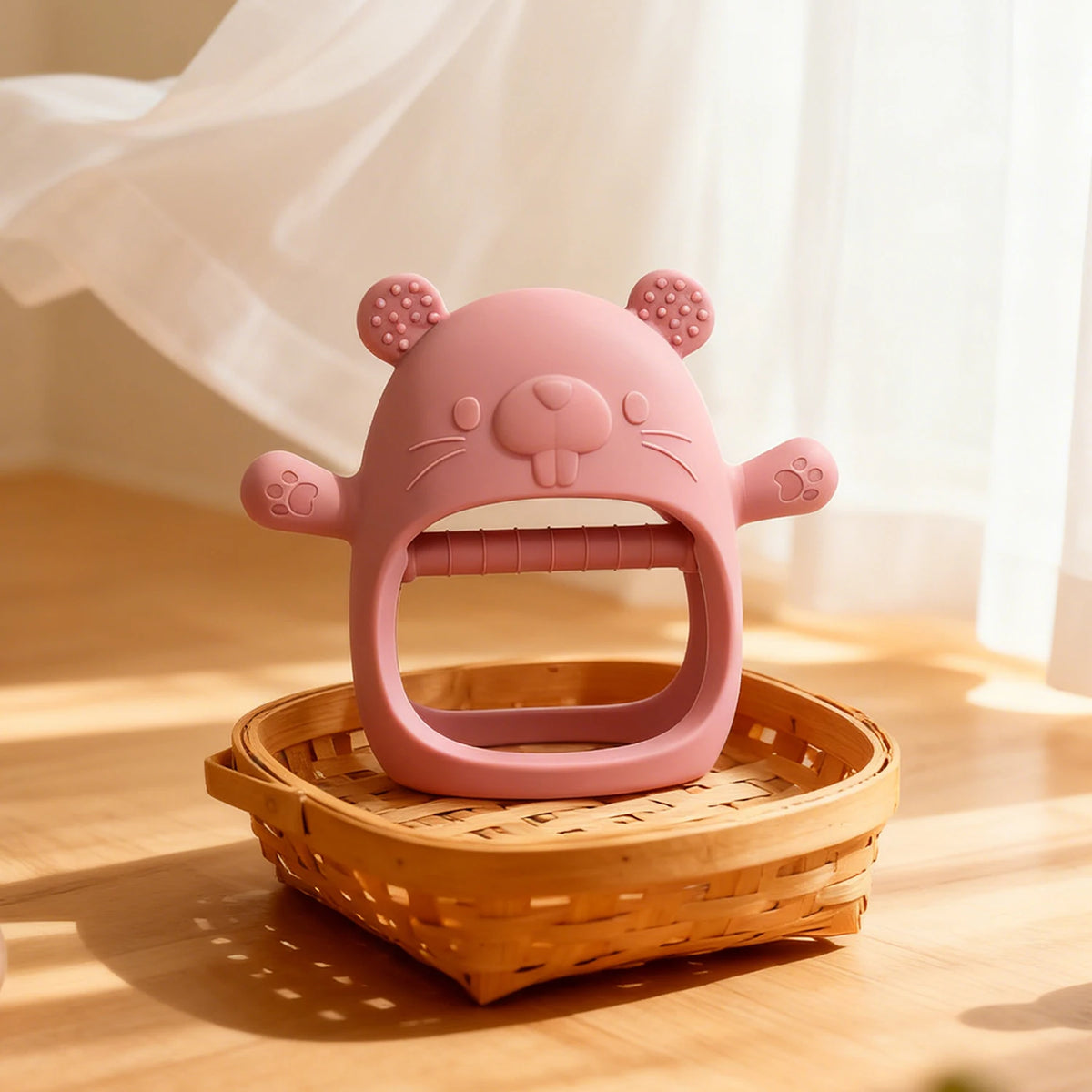Silicone Baby Teething Mitten with Anti-Drop Wristband