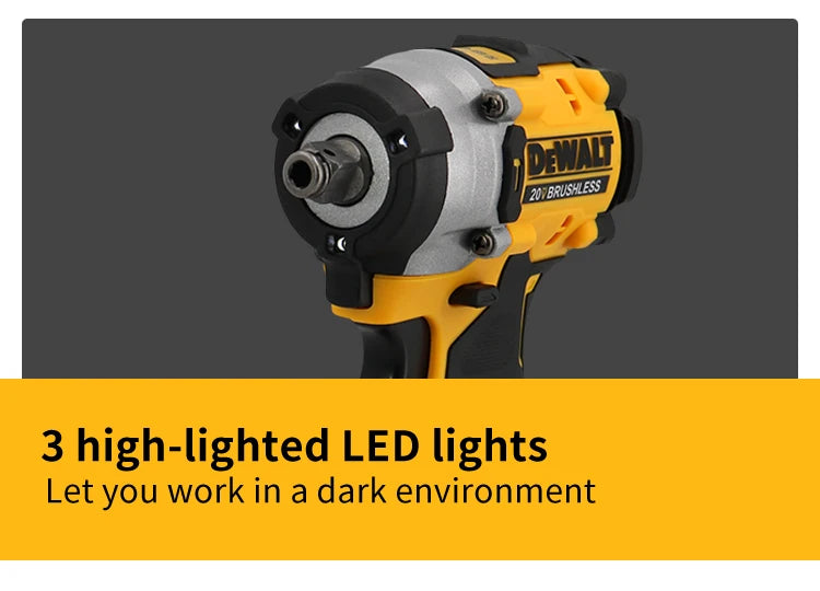 Brushless Cordless Impact Wrench with LED Light
