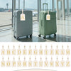 Personalized Embroidered Leather Luggage Tag with Letter Initial