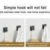 A set of 304 stainless steel hooks used for hanging towels on a wall.