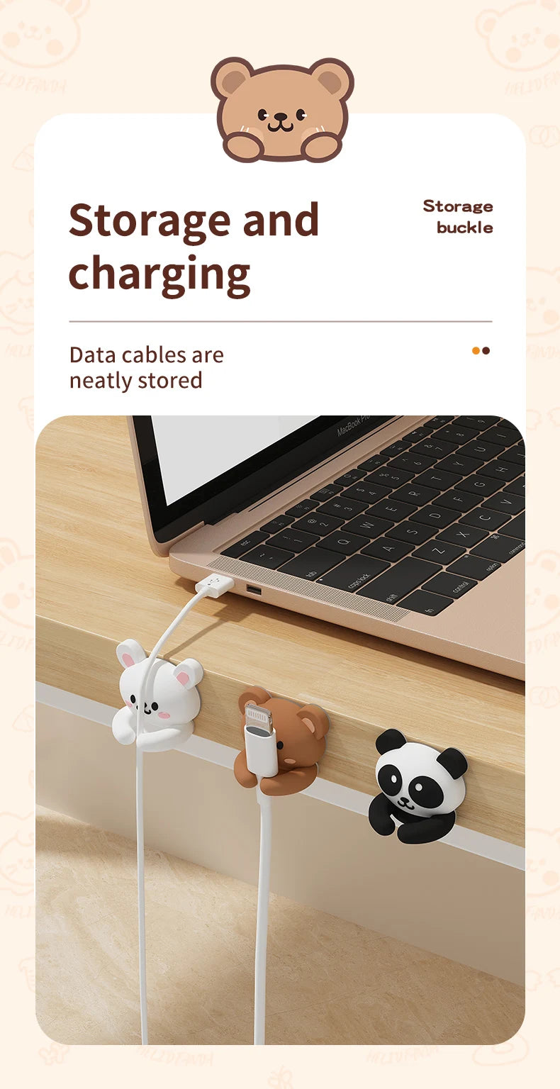 Adorable Cartoon Cable Organizer Clips