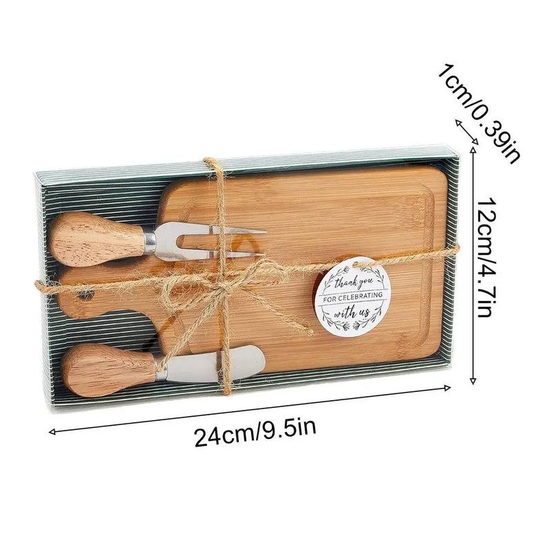 Bamboo Charcuterie Board Set with Cheese Tools