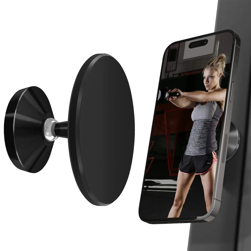 Magnetic Gym Phone Mount for Hands-Free Workout Videos