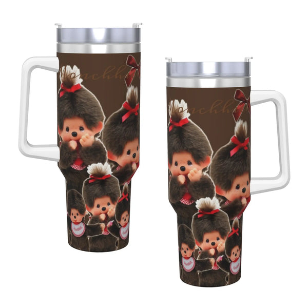 Monchhichi Isolierbecher mit Strohhalm