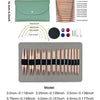 Interchangeable Aluminum Knitting Needle Set with Crochet Hooks