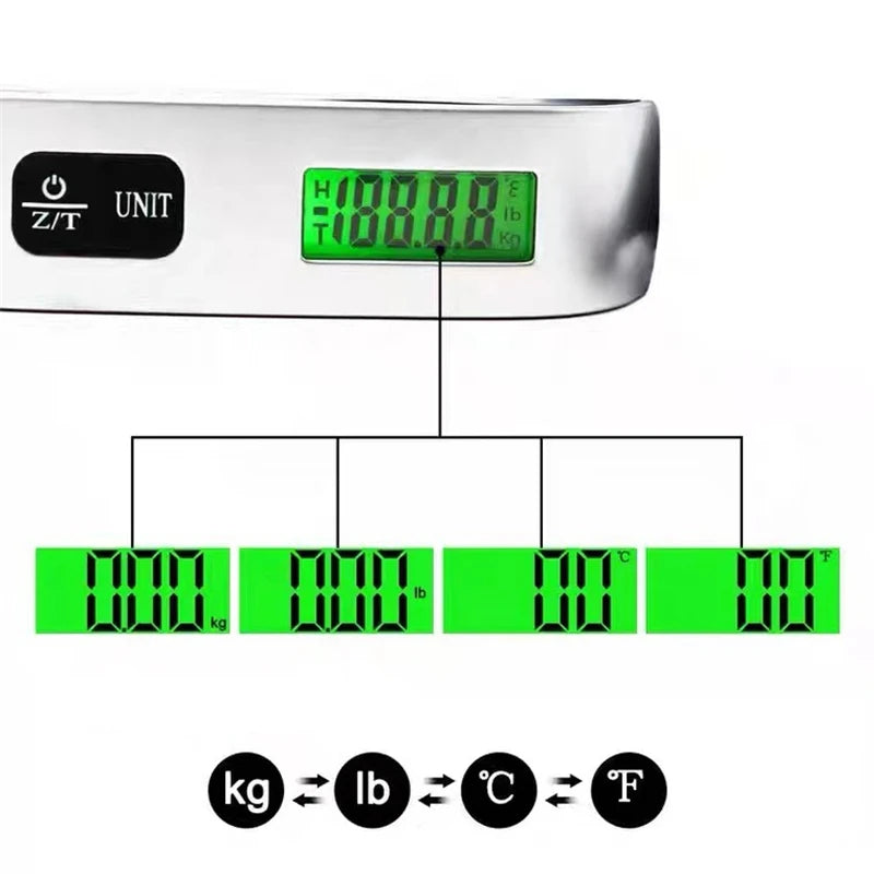 Portable Digital Luggage Scale with LCD Display