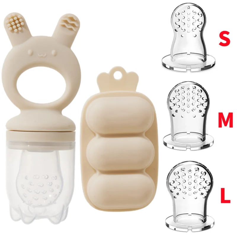BPA-Free Silicone Baby Food Feeder and Popsicle Mold Set