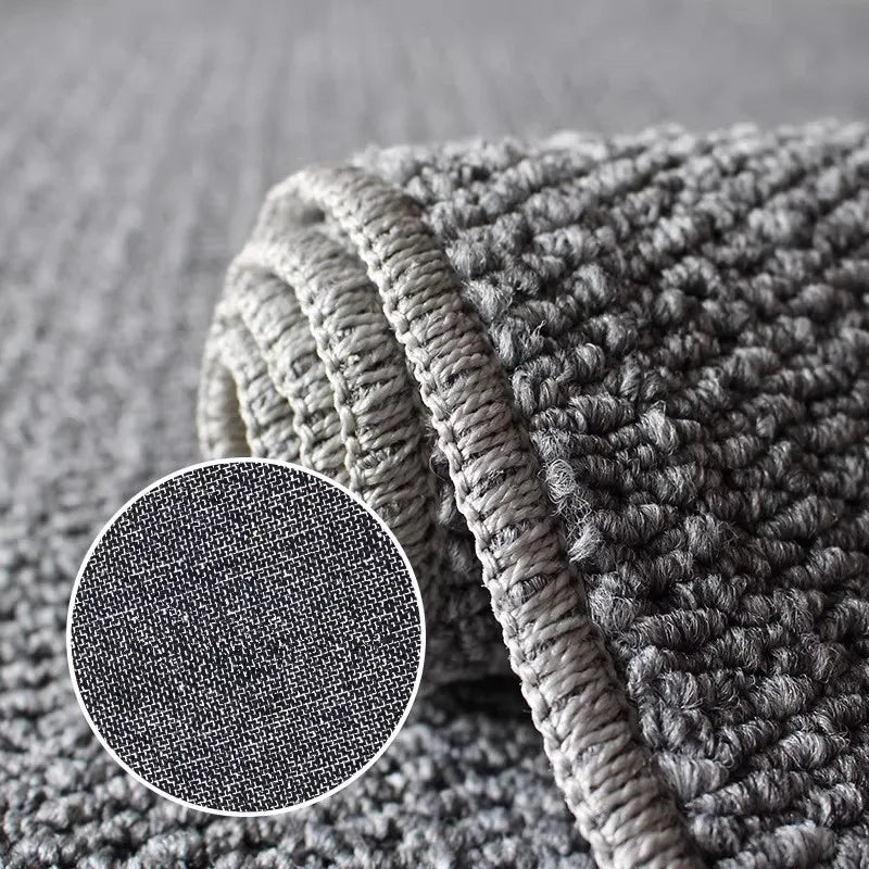 Minimalist Faux Sisal Jute Rug with Anti-Slip Backing