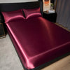 Luxury Satin Fitted Sheet Set with Pillowcases
