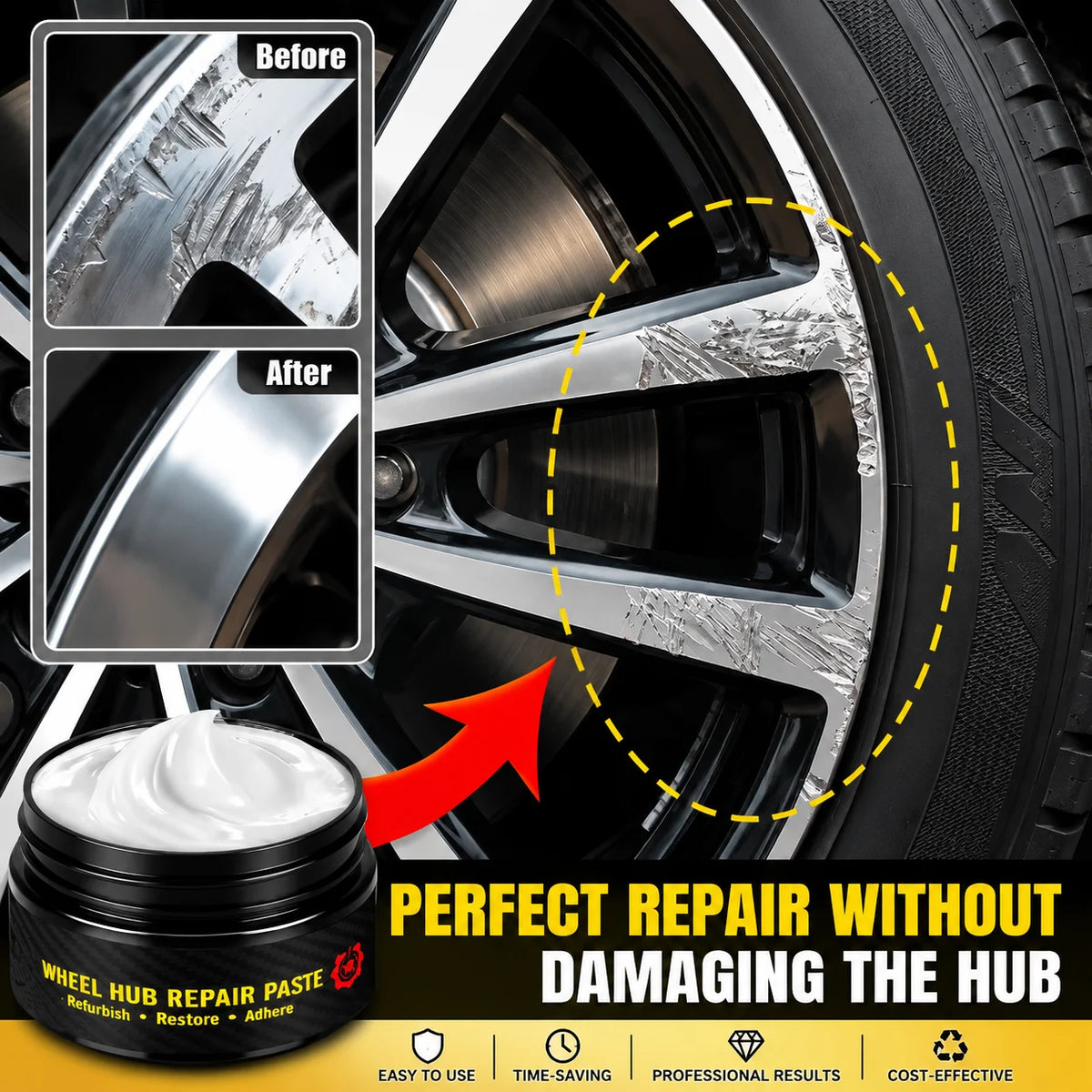 Wheel Rim Scratch Repair Paste