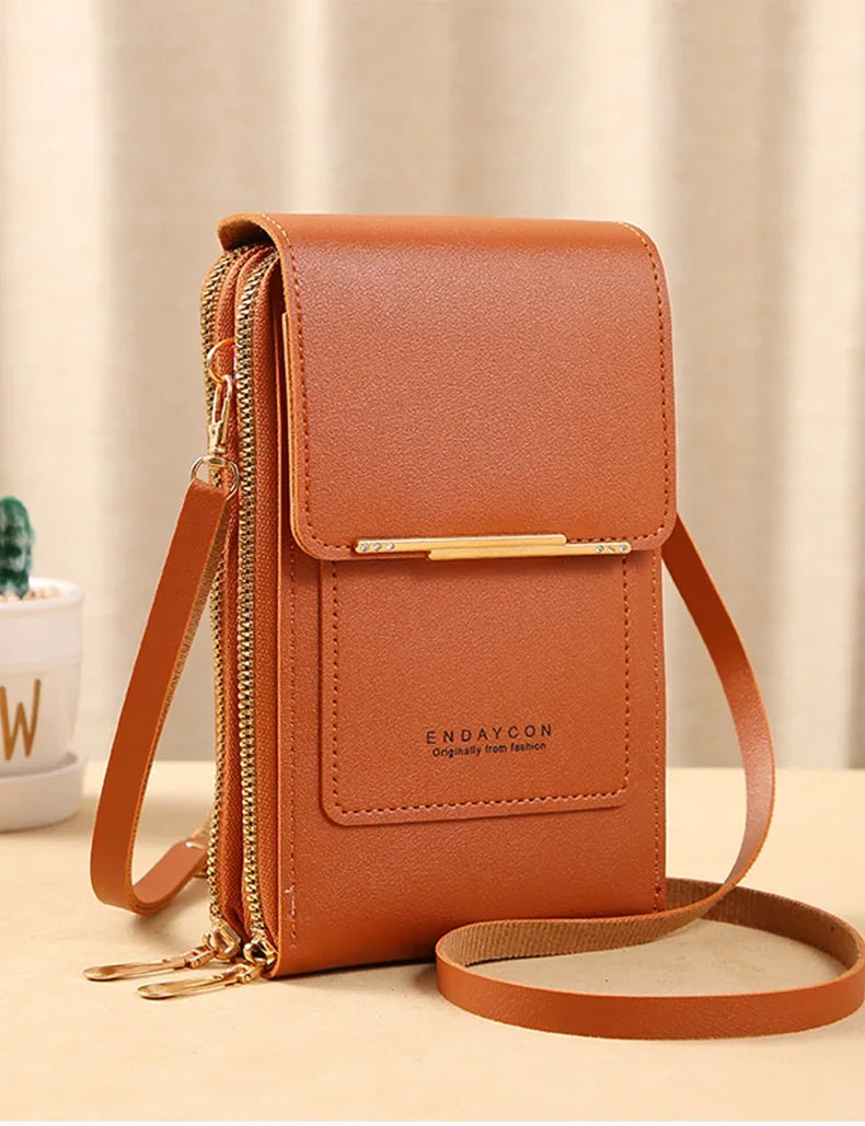 Women's Crossbody Wallet Bag with Touchscreen Phone Pocket