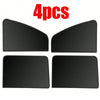 Four black magnetic car window sunshades with UV protection