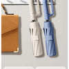 Auto Reverse-Folding Umbrella with Reflective Stripe & Carabiner Handle
