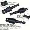 A set of spring-loaded detent balls and a hex shank drill adapter for power drills.